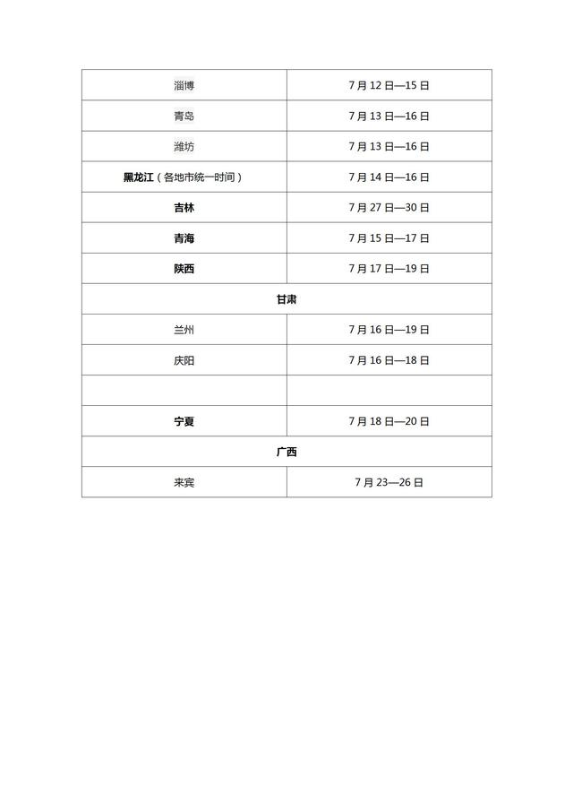 2020全国各地市中考时间出炉！中考倒计时，考生逆袭方法