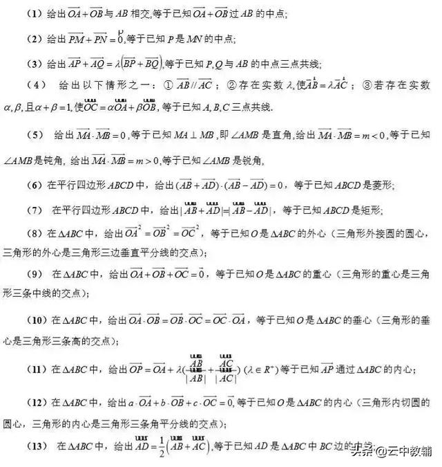 高考数学常考知识点+题型汇总，数学成绩差是因为没掌握这些