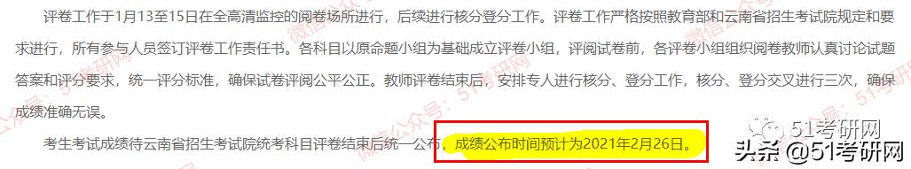 21考研初试成绩公布预告!国家线公布时间最新消息!阅卷进度