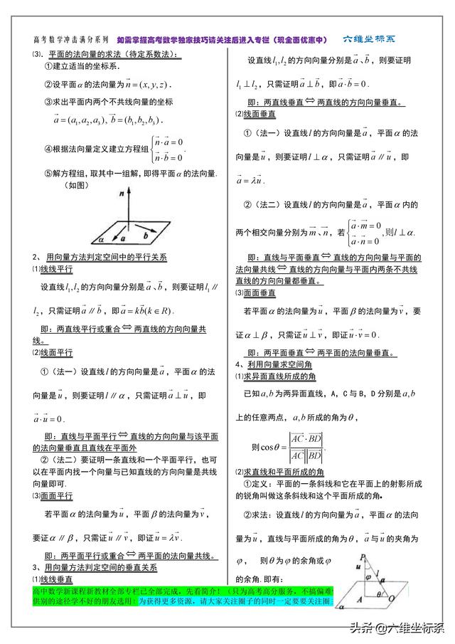 高考数学冲击满分系列：知识点归纳总结及必备公式大全