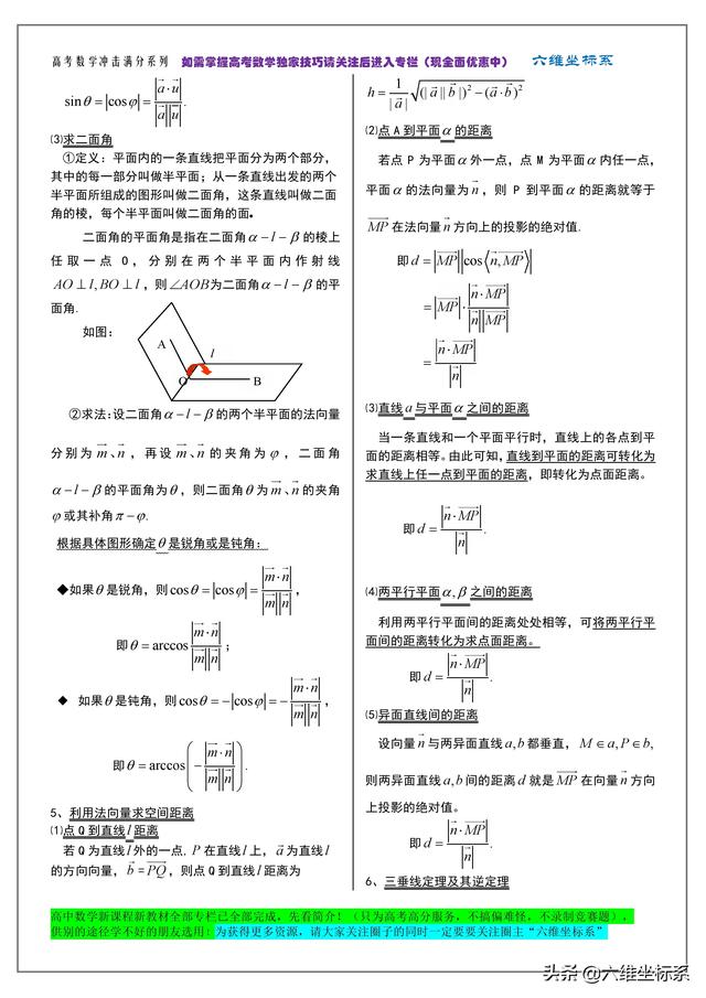 高考数学冲击满分系列：知识点归纳总结及必备公式大全