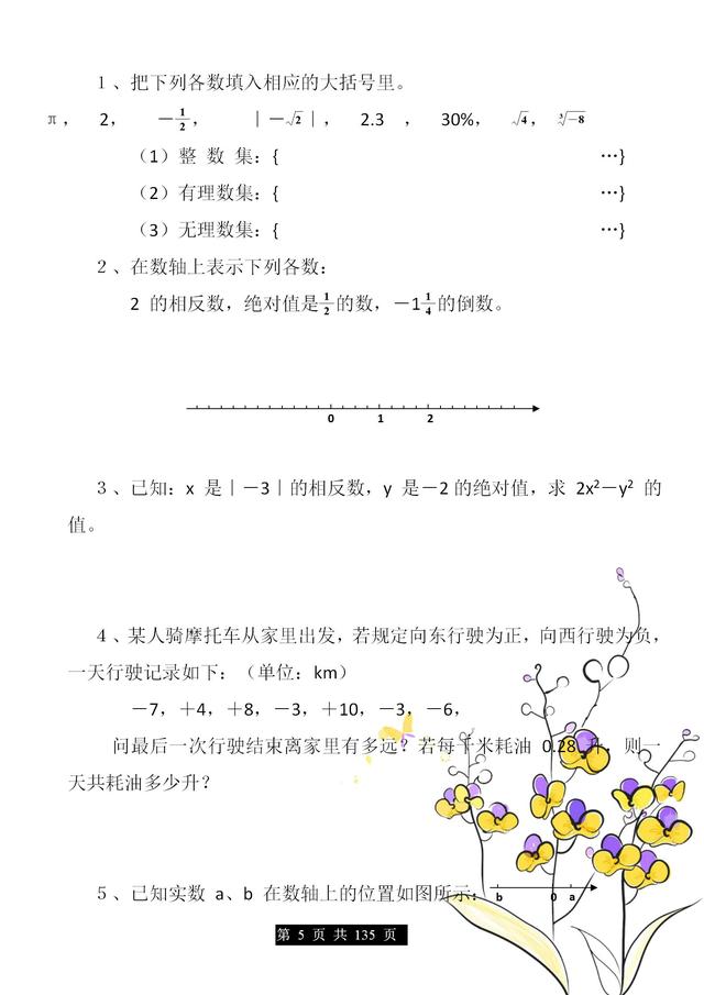 初中数学:各考点、难点专题专项练习大全,附答案,有针对性