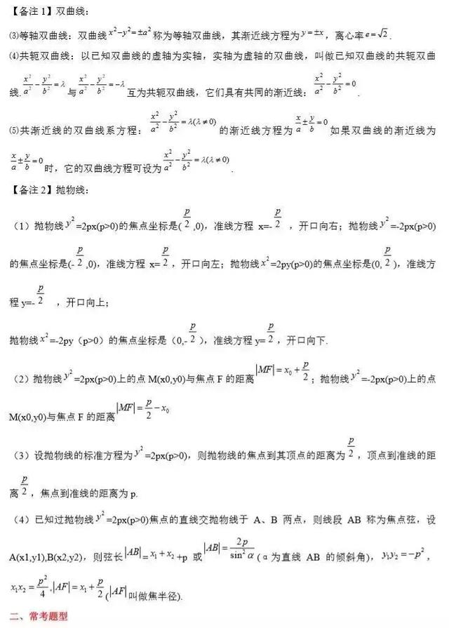 高考数学常考知识点+题型汇总，数学成绩差是因为没掌握这些