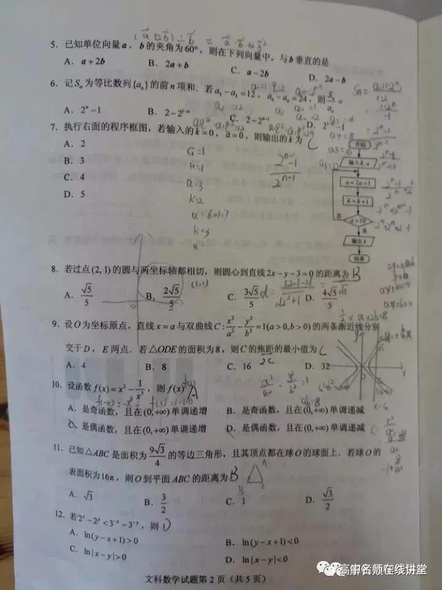 2020年高考数学试题最新汇总