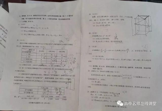 2020年高考数学试题最新汇总