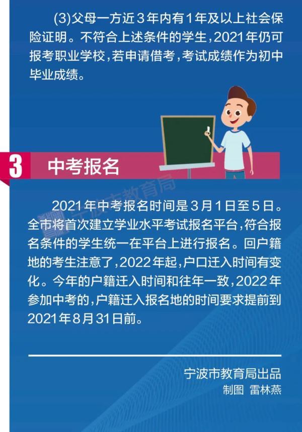定了!2021年宁波中考中招政策发布