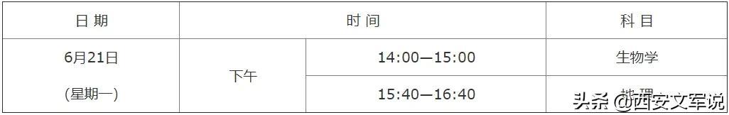 2021年陕西中考时间为6月19日-21日，统考7科7卷！