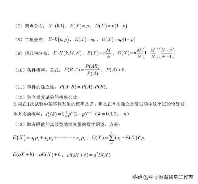 高中数学干货！高考数学100重要核心考点！收藏一下吧