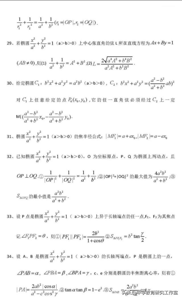 高中数学干货！高考数学100重要核心考点！收藏一下吧