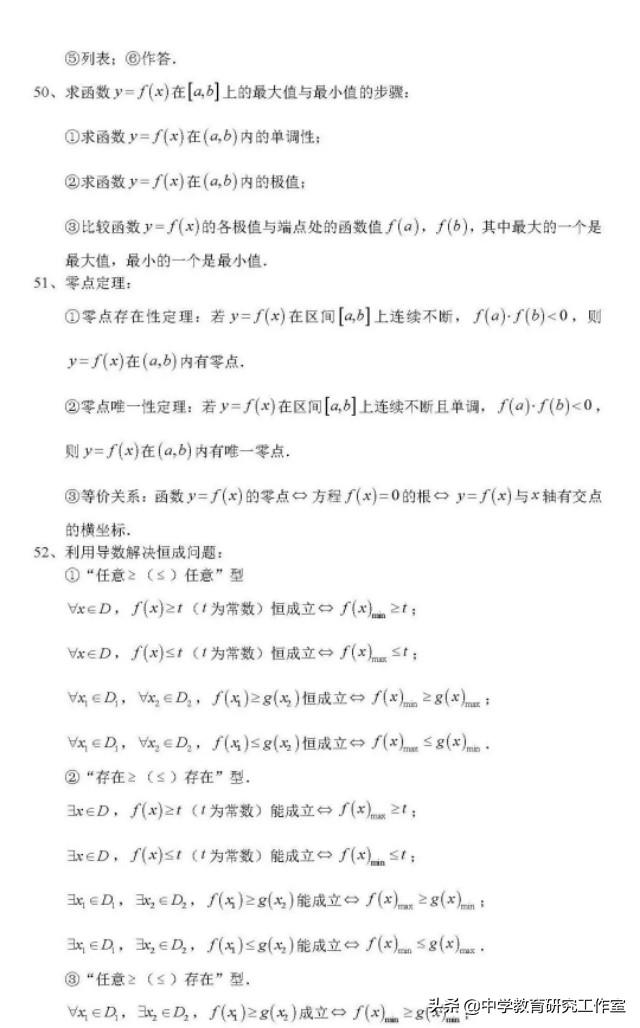 高中数学干货！高考数学100重要核心考点！收藏一下吧