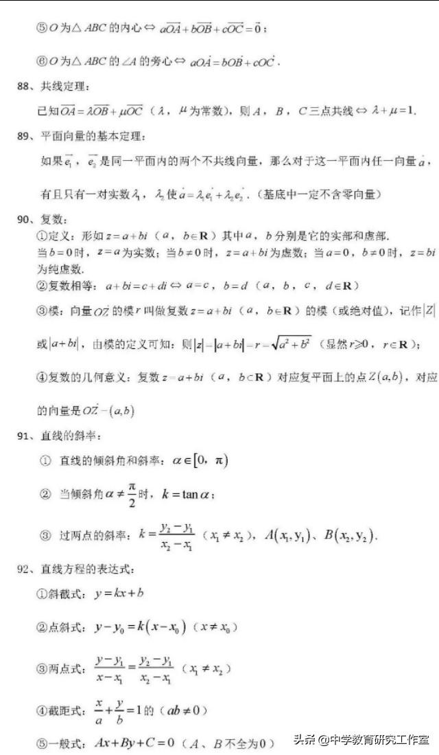 高中数学干货！高考数学100重要核心考点！收藏一下吧