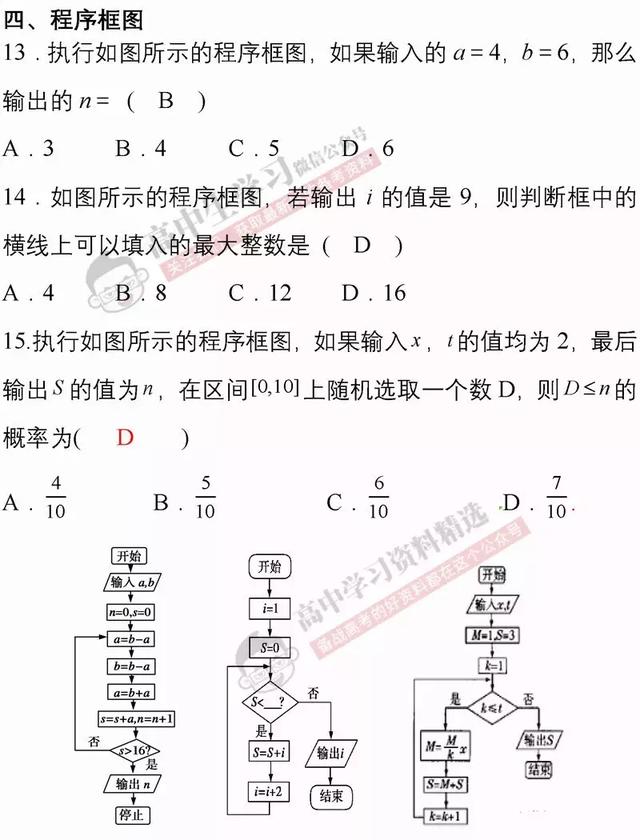 高考数学冲刺110道题精选