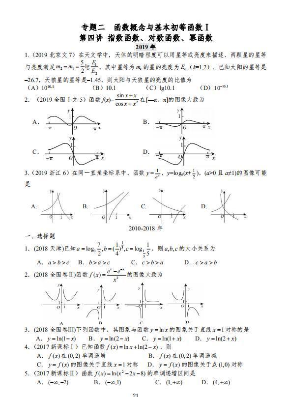 整整200页!2021最新高考数学十年数学真题集(详细解析)