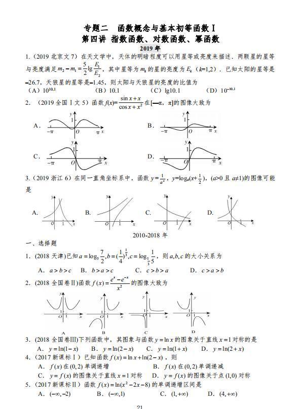 整整200页！2021最新高考数学十年数学真题集（详细解析）