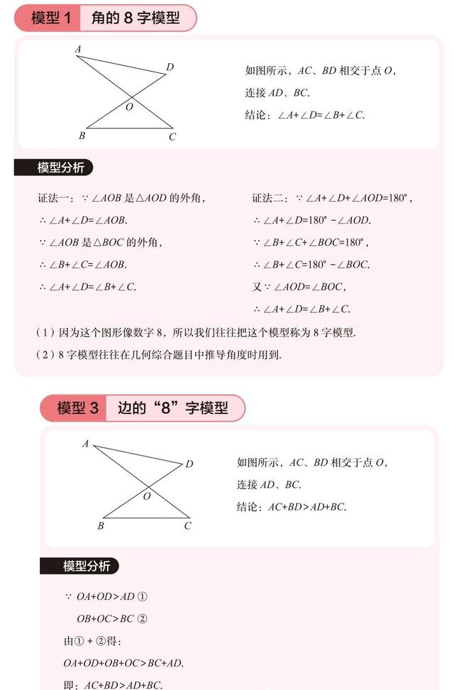 中考数学各个常考几何模型，正在备战中考的学生建议收藏下载