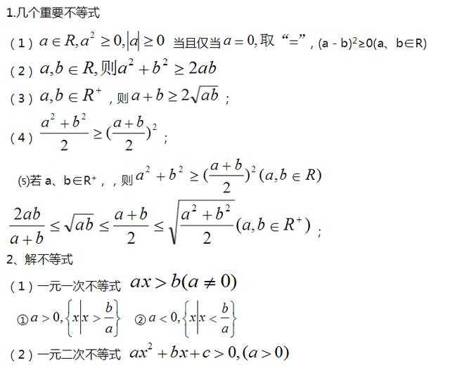 高中数学重要知识点，高考数学必考知识点总结