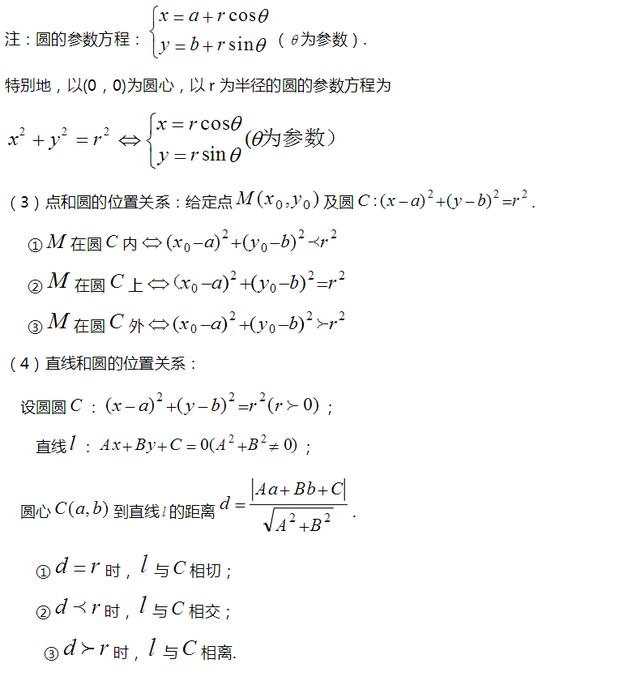 高中数学重要知识点，高考数学必考知识点总结