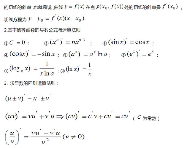 高中数学重要知识点，高考数学必考知识点总结