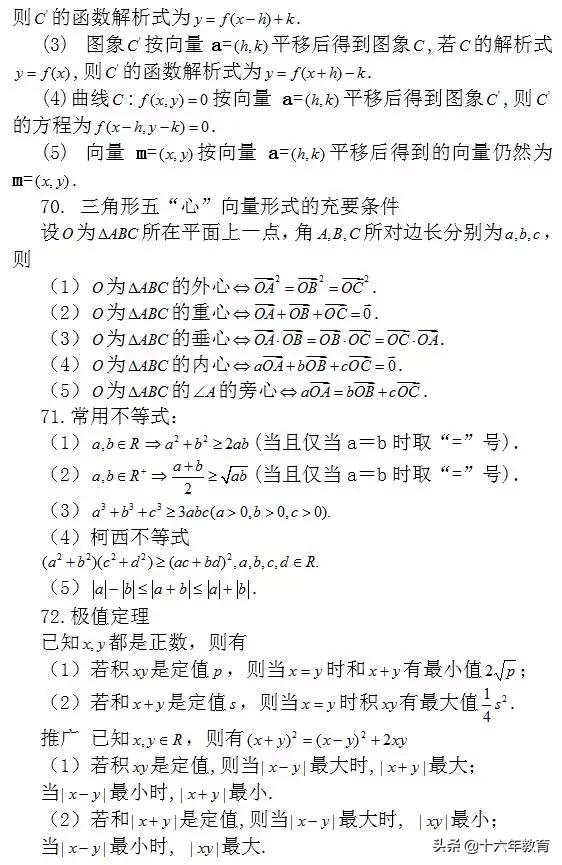 高考数学考前必看203条知识点（建议收藏）