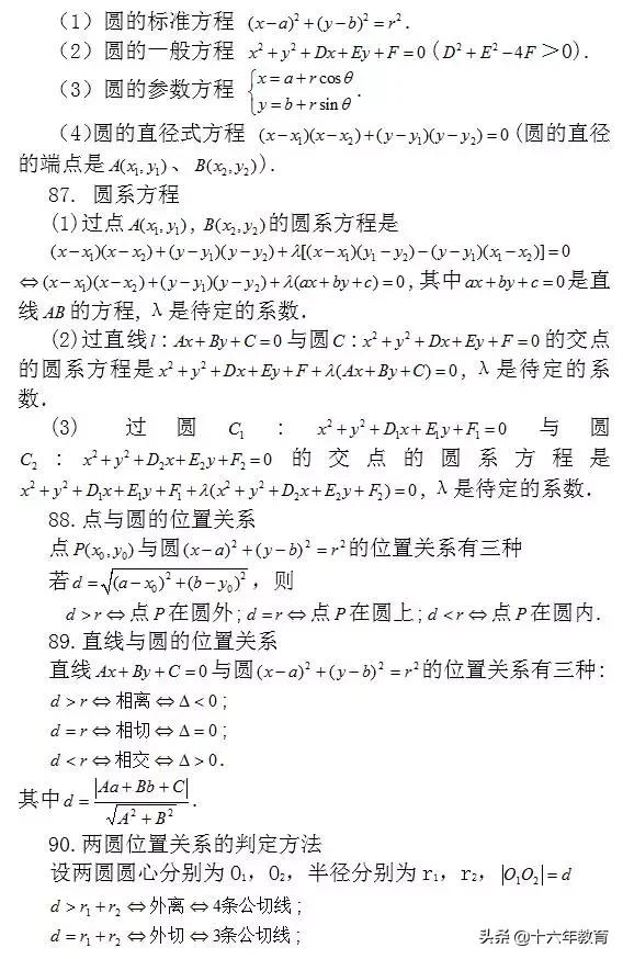 高考数学考前必看203条知识点（建议收藏）