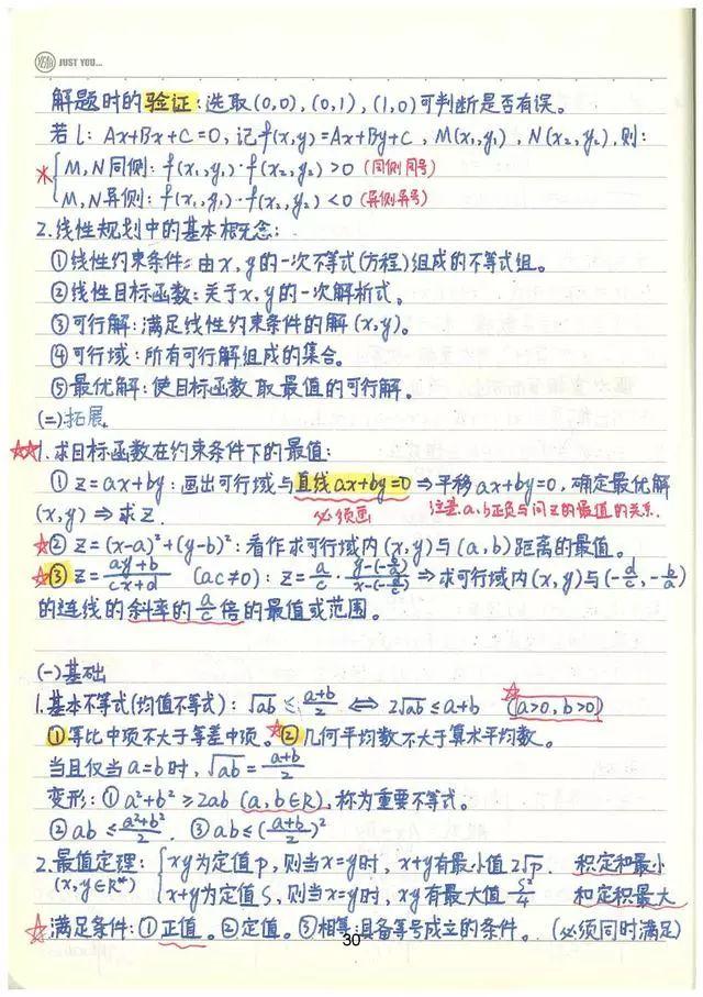 高考数学142分学霸超全数学知识整理（手写版）, 从此数学不用愁!