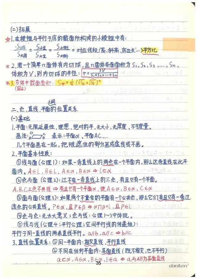 高考数学142分学霸超全数学知识整理（手写版）, 从此数学不用愁!