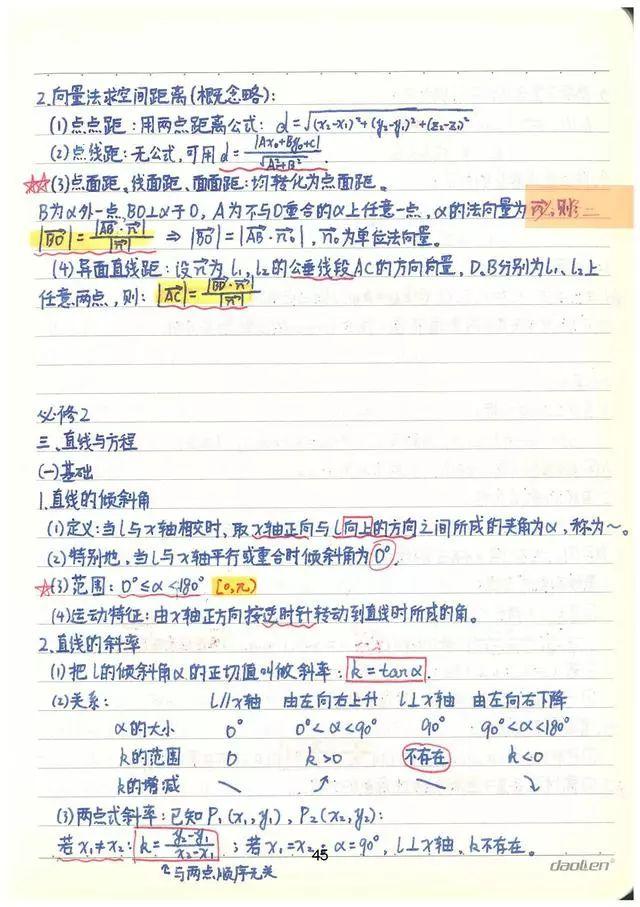 高考数学142分学霸超全数学知识整理（手写版）, 从此数学不用愁!