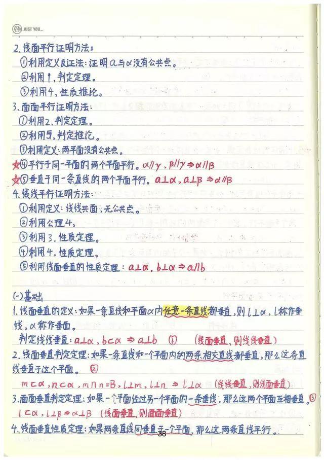 高考数学142分学霸超全数学知识整理（手写版）, 从此数学不用愁!