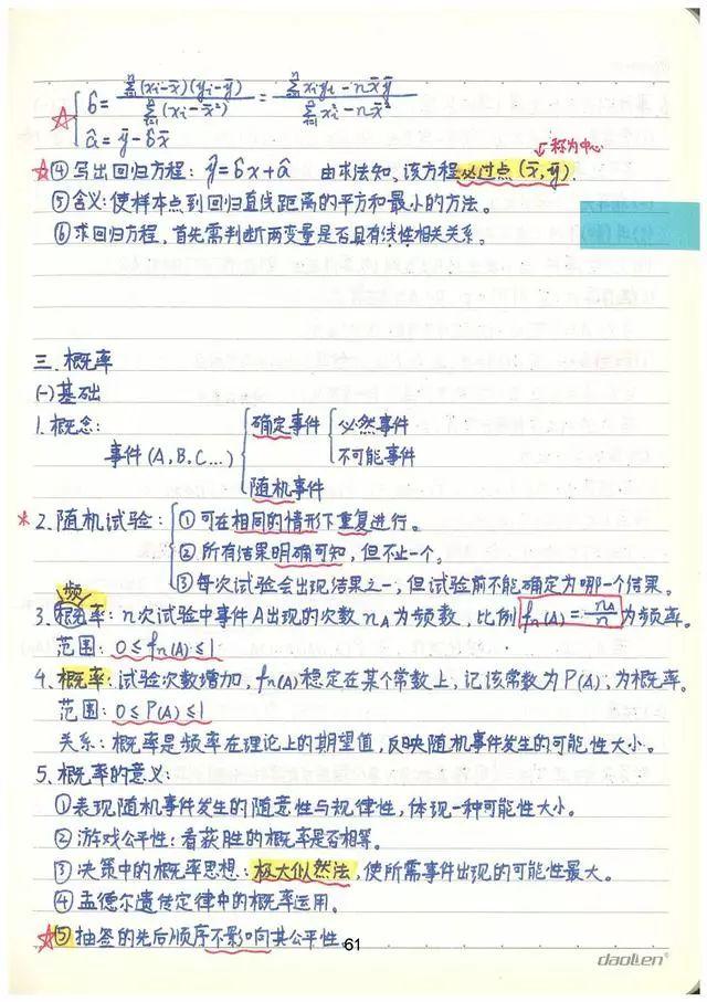 高考数学142分学霸超全数学知识整理（手写版）, 从此数学不用愁!