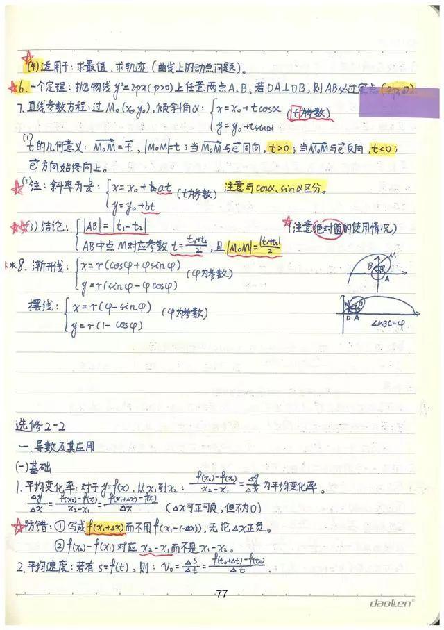 高考数学142分学霸超全数学知识整理（手写版）, 从此数学不用愁!