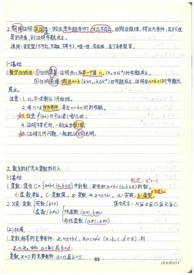 高考数学142分学霸超全数学知识整理（手写版）, 从此数学不用愁!