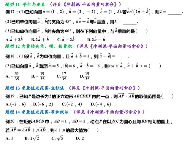 2021高考数学,50页必考题型清单,152个题型冲刺首选