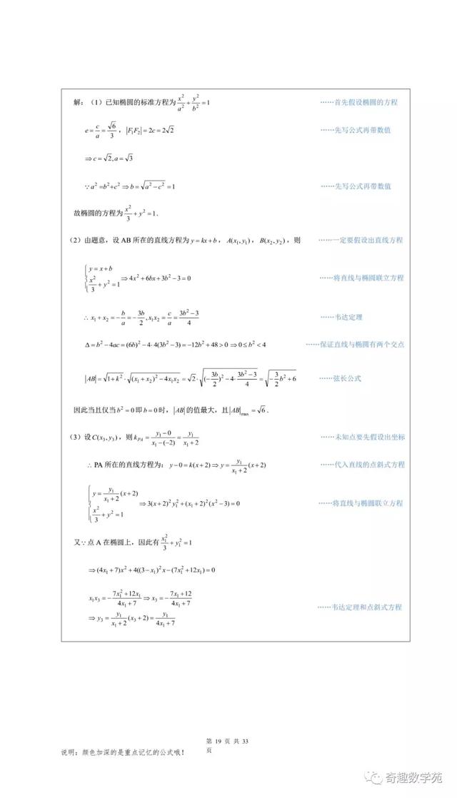 2020高考数学各题型答题模板！仓里有粮，心中不慌