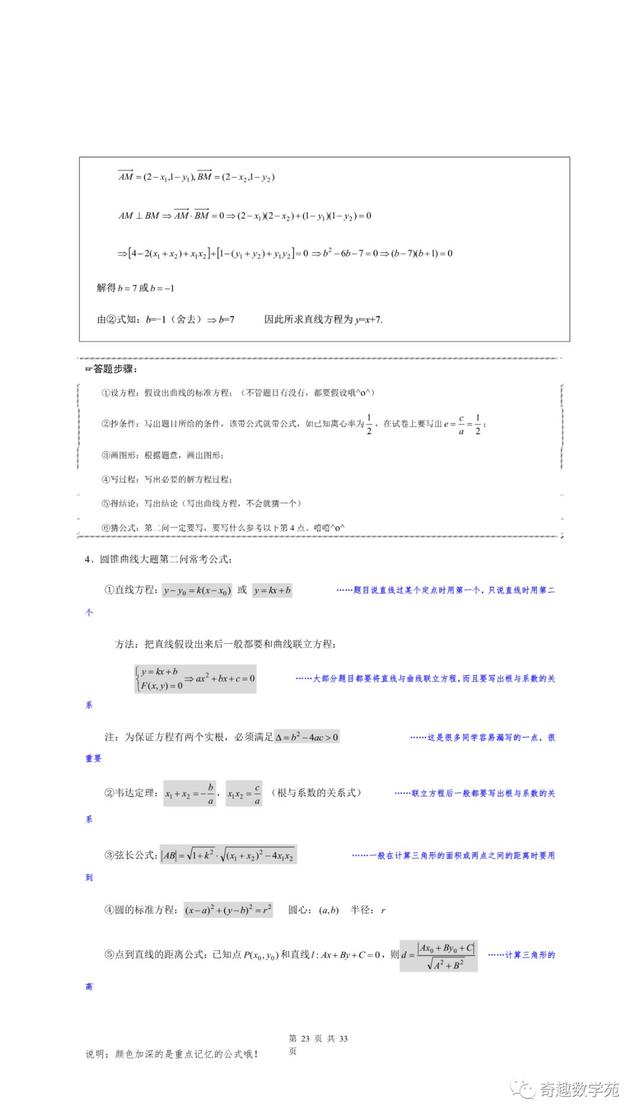 2020高考数学各题型答题模板！仓里有粮，心中不慌