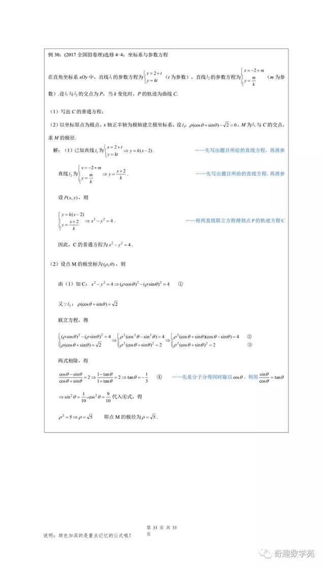 2020高考数学各题型答题模板！仓里有粮，心中不慌