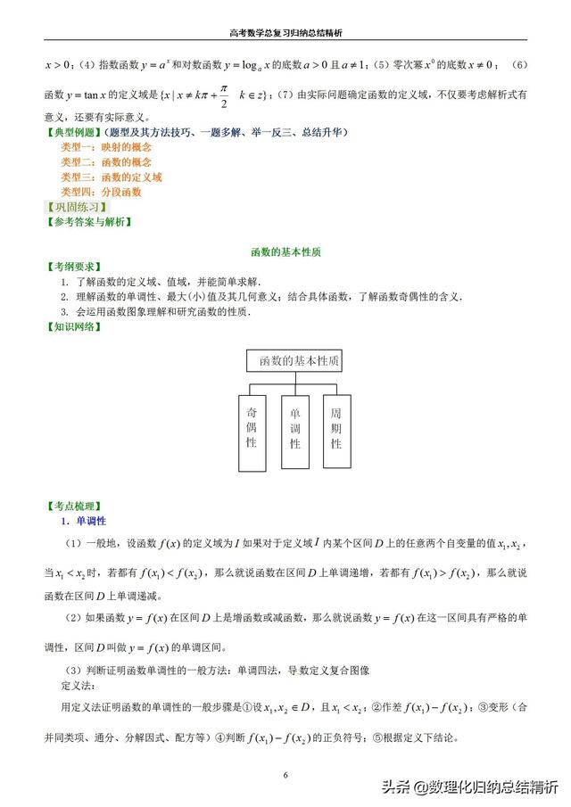 不一样的高考数学归纳总结精析（非常详细）