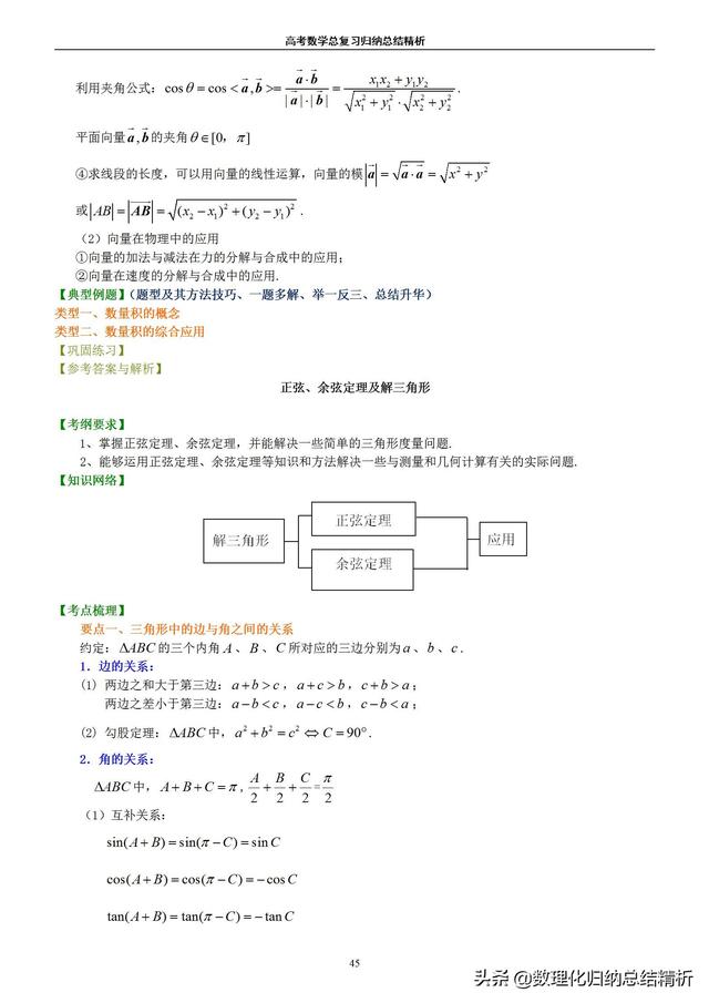 不一样的高考数学归纳总结精析(非常详细)