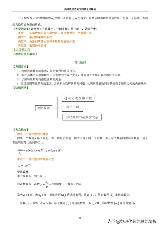 不一样的高考数学归纳总结精析（非常详细）