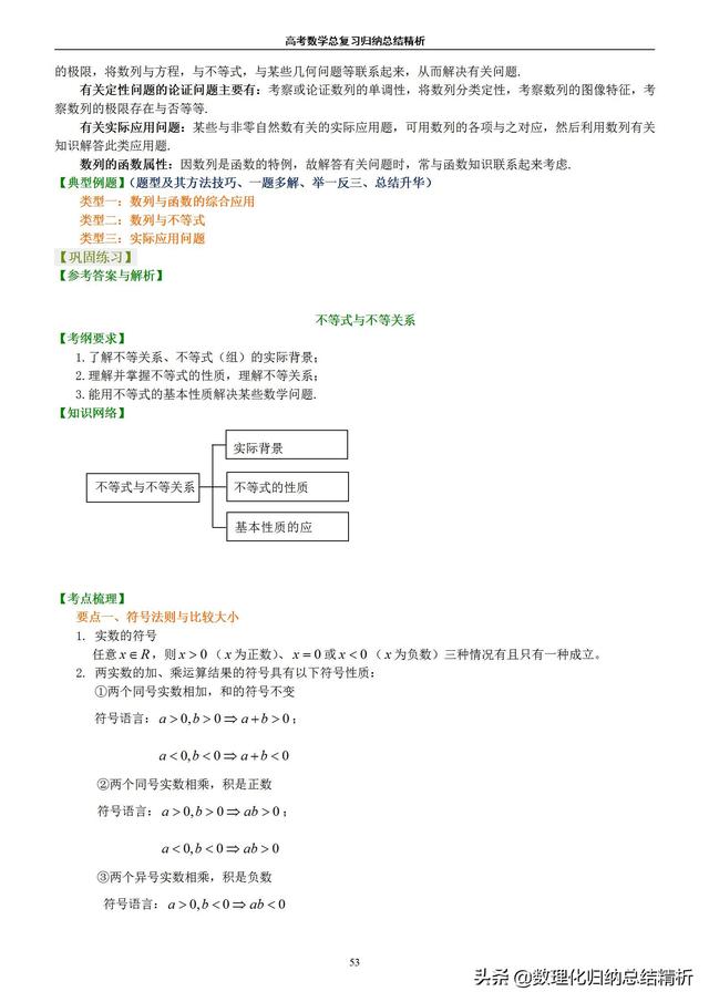不一样的高考数学归纳总结精析(非常详细)