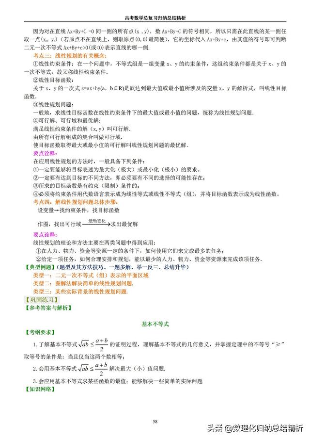 不一样的高考数学归纳总结精析(非常详细)
