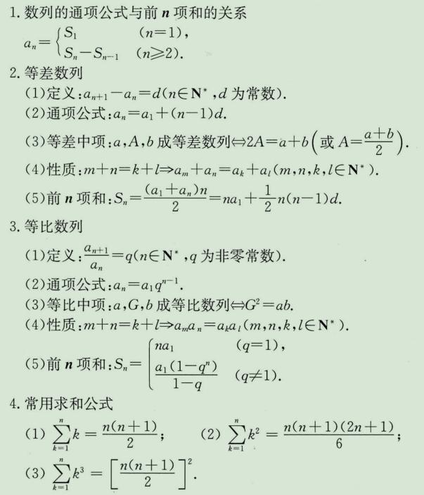 高考数学必背公式整理