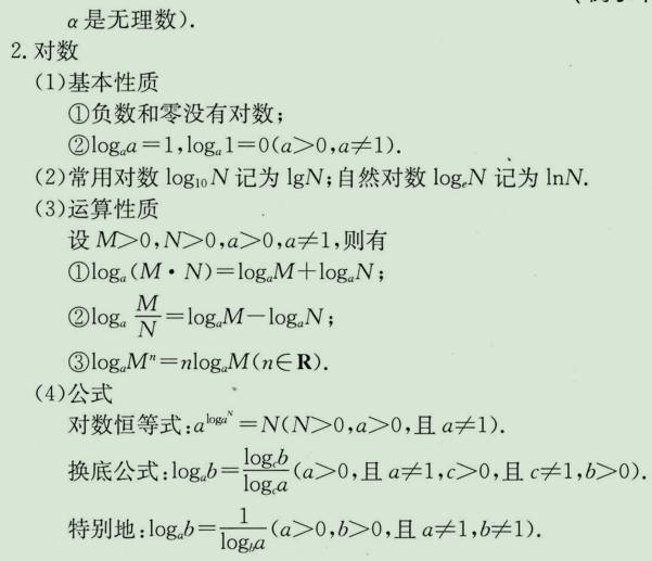 高考数学必背公式整理