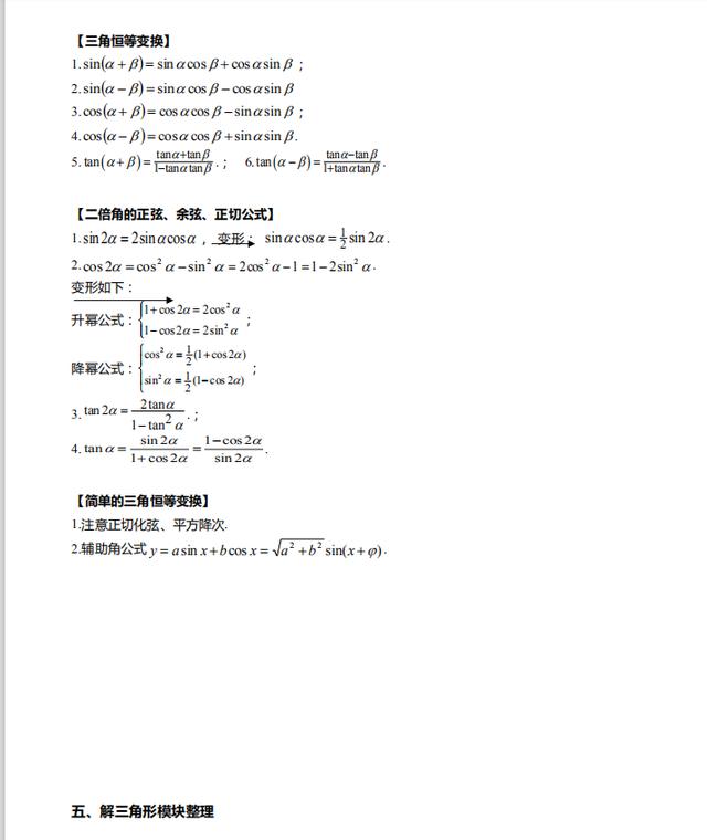 2021高考数学重点知识梳理+模拟试卷（详细解析）转给孩子